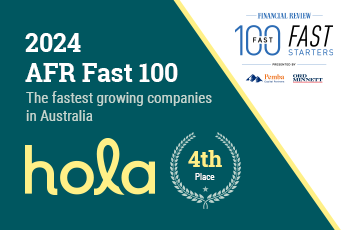 Hola Health now named the 4th fastest growing company in Australia, according to the AFR